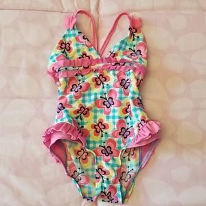 2B Real Toddler Girl One Piece Colorful Swimsuit